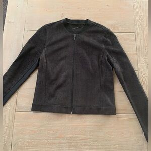 ELIE TAHARI Black Lamb Leather Jacket - Small